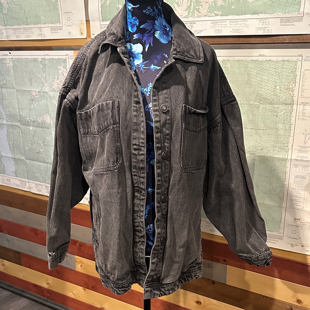 FP Washed Black Denim Jacket